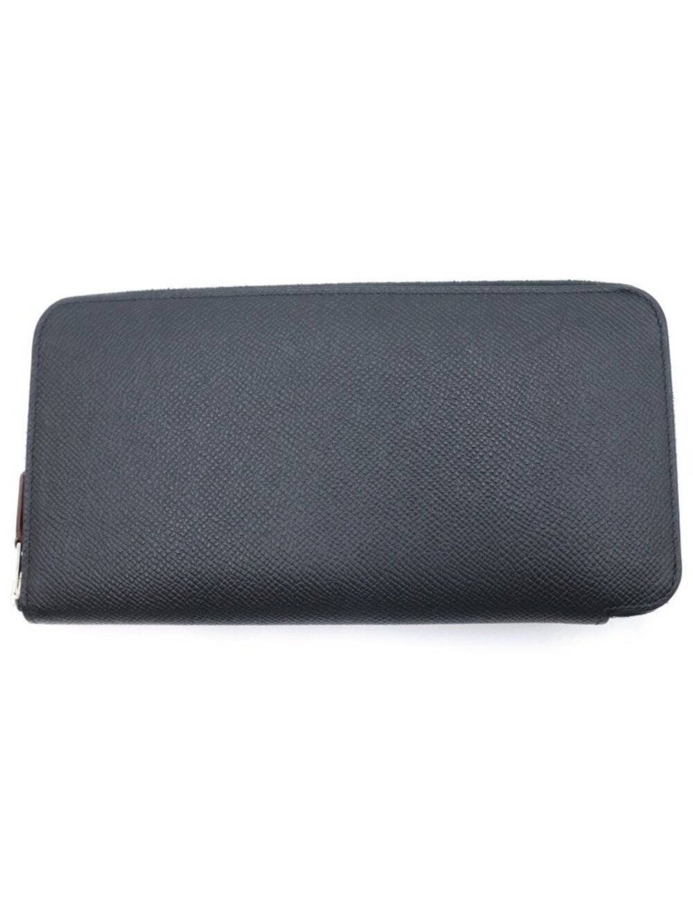 Hermes Azap Silkin Long Silk'in Long Round Zip Wallet Black